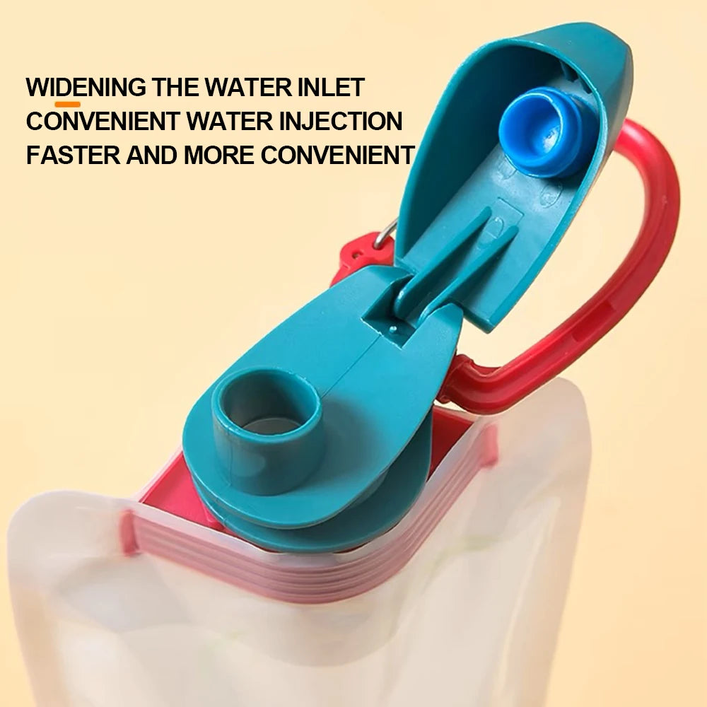 FlowState Foldable Water Bottle – Collapsible & Leak-Proof with Carabiner