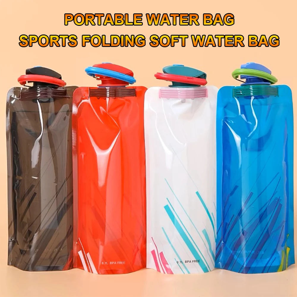 FlowState Foldable Water Bottle – Collapsible & Leak-Proof with Carabiner