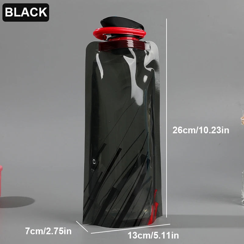 FlowState Foldable Water Bottle – Collapsible & Leak-Proof with Carabiner