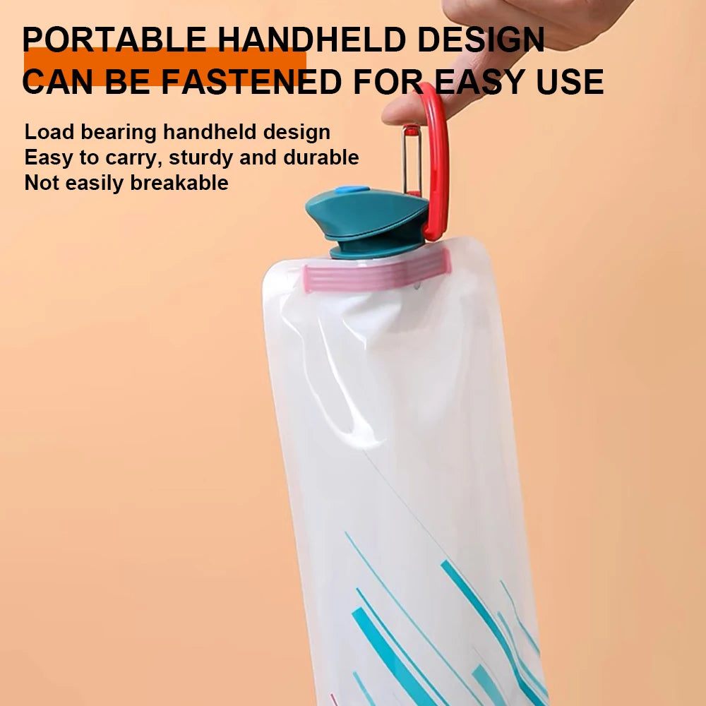 FlowState Foldable Water Bottle – Collapsible & Leak-Proof with Carabiner